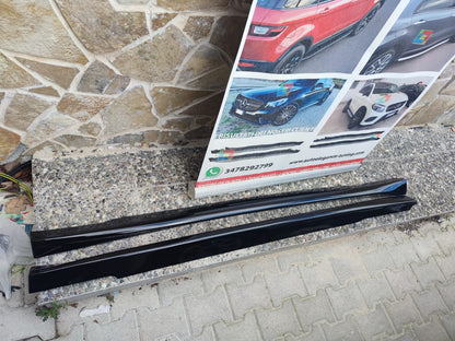 SIDE SKIRTS UNDER DOOR SEAT LEON 5F 2012-2019 ABS GLOSSY BLACK 0121
