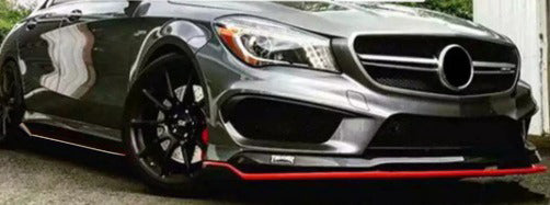 FLAPS UNDER SIDE SKIRTS MERCEDES A-CLASS W176 2012-2018 ABS BLACK TUNING