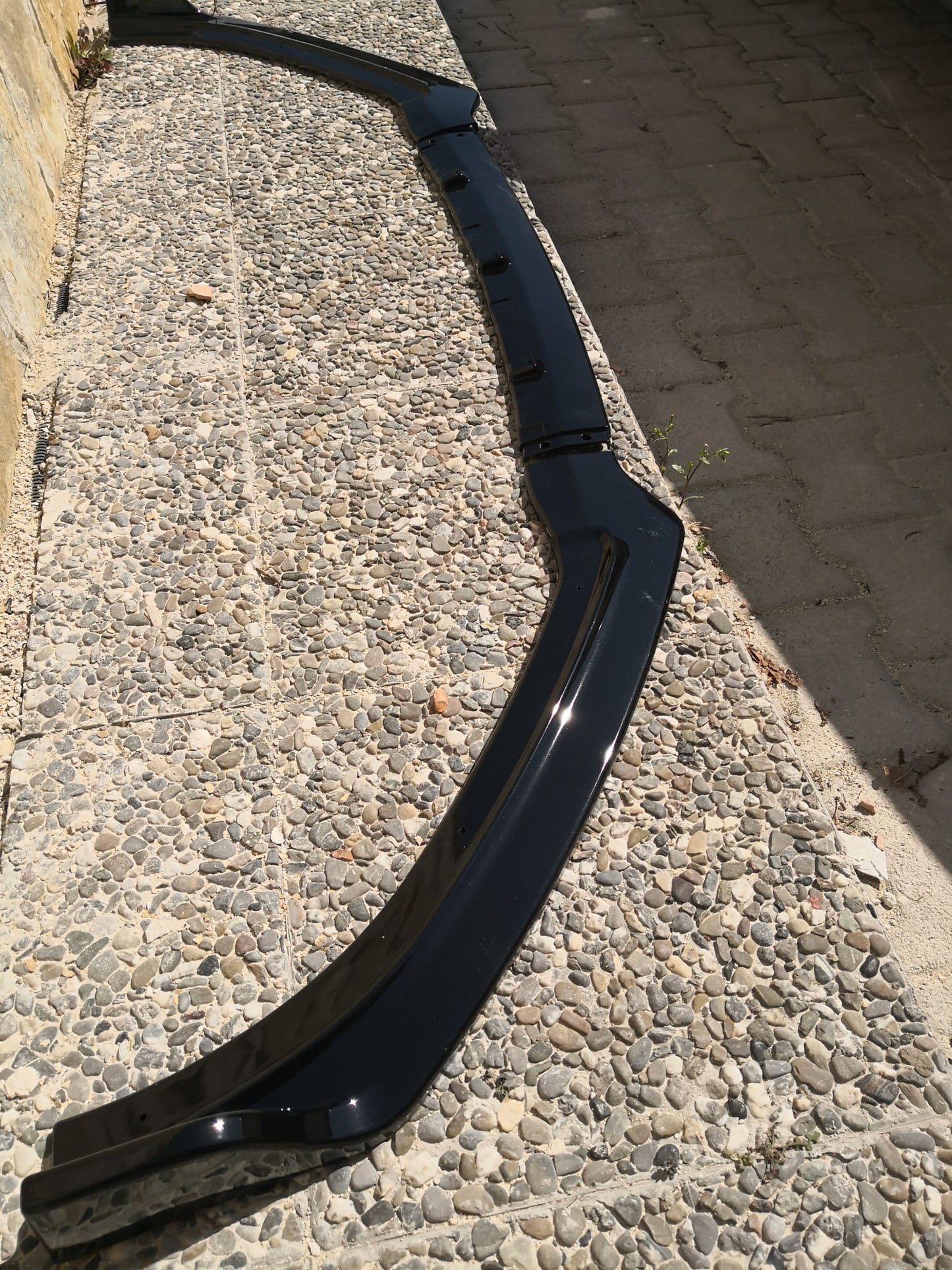 SPLITTER AUDI A6 4G 2015+ LAMA SOTTO PARAURTI ANTERIORE IN ABS NERO LUCIDO 0192