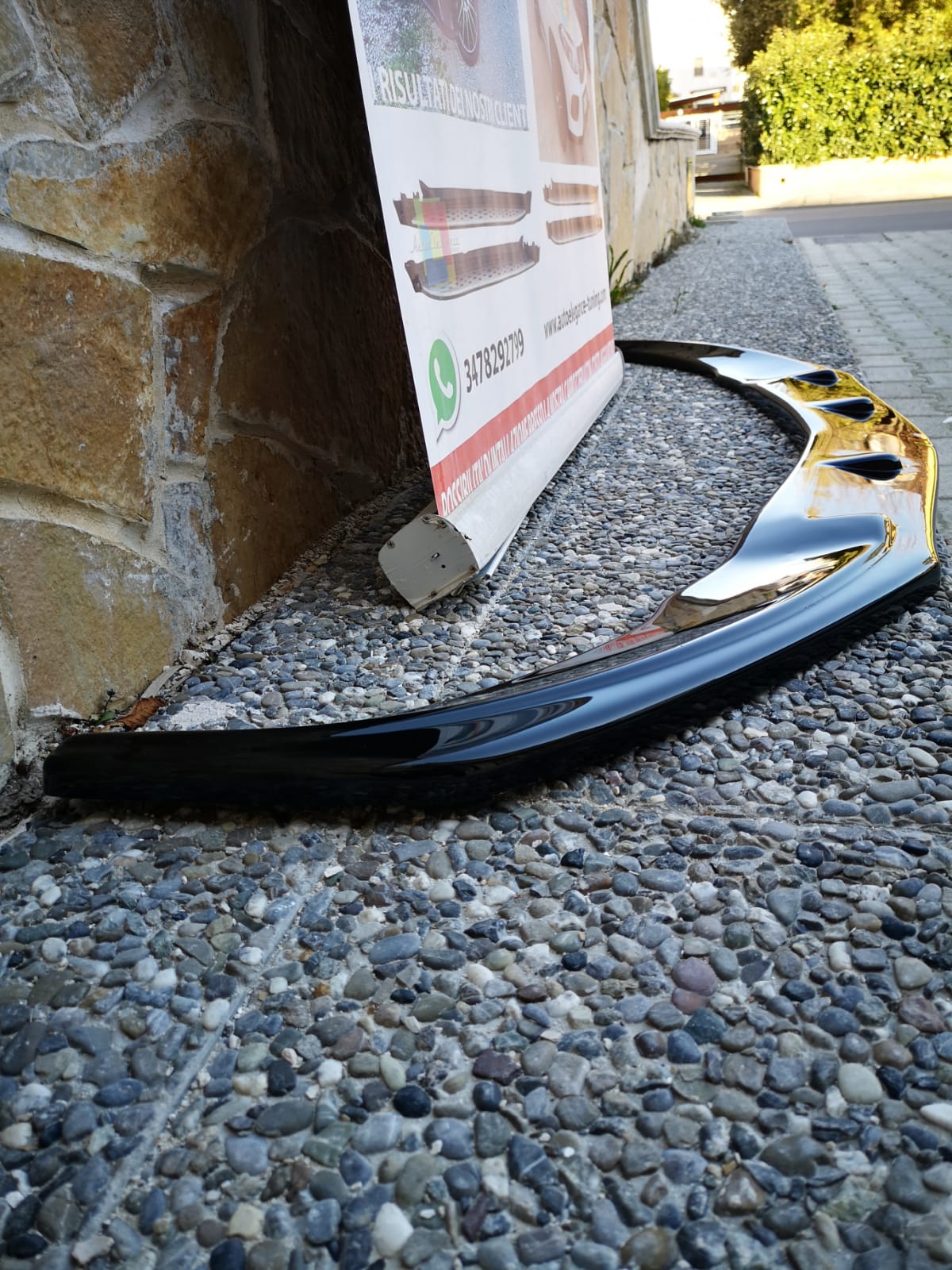 SPLITTER MERCEDES CLA W117 13-16 AMG UNDER FRONT BUMPER GLOSSY BLACK