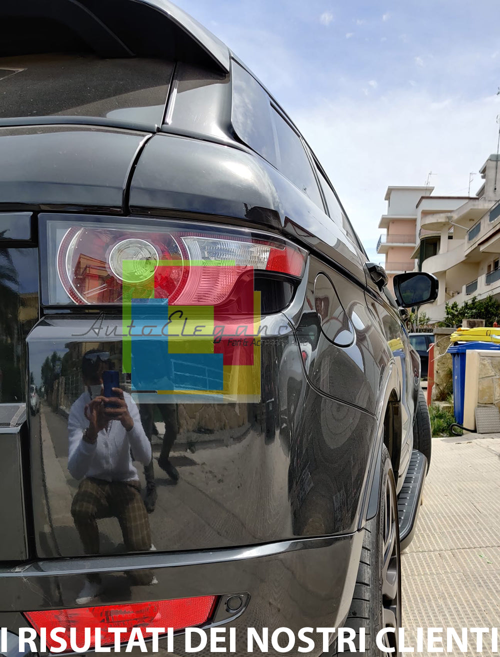 PEDANE LATERALI NERE - RANGE ROVER EVOQUE 2011+ SOTTO PORTA ANTISCIVOLO