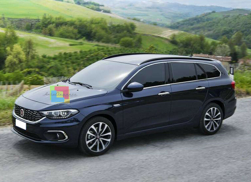 CORNICE FINESTRINI CROMATA FIAT TIPO 2015+ SW - MODANATURE ADESIVE 12 PEZZI .- AUTOELEGANCERICAMBI