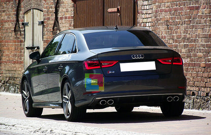 AUDI A3 8V BERLINA 12-15 SOTTO PARAURTI + TERMINALI DIFFUSORE POSTERIORE S3 .-. AUTOELEGANCERICAMBI