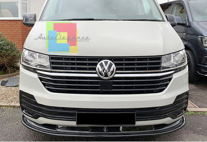 SPLITTER VW TRANSPORTER T6.1 2020+ UNDER FRONT BUMPER ABS GLOSSY BLACK BLADE