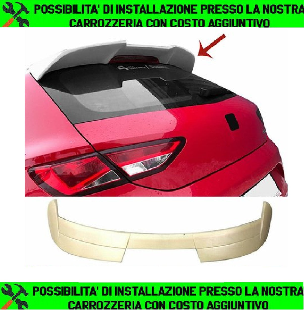 SEAT LEON 5F 5 DOOR ROOF SPOILER CUPRA LOOK IN ABS