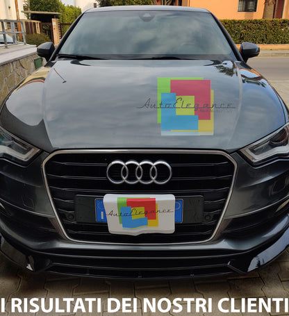AUDI A3 8V 12-16 SLINE BUMPER SPLITTER ABS GLOSSY BLACK RS3 SPOILER