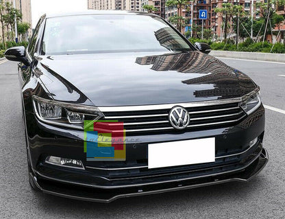 VW PASSAT B8 2014- LAMA SOTTO PARAURTI ANTERIORE IN ABS LOOK SPORTIVO NERO