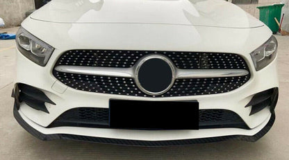 MERCEDES A W177 2018+ SPLITTER PARAURTI ANTERIORE LIP SPOILER CARBONIO AMG A45