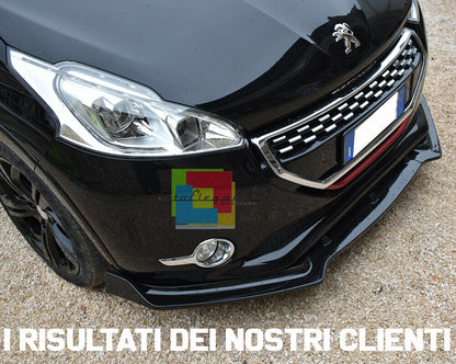 LAMA SOTTO PARAURTI ANTERIORE PEUGEOT 208 ABS LOOK SPORTIVO NERO LIP SPOILER
