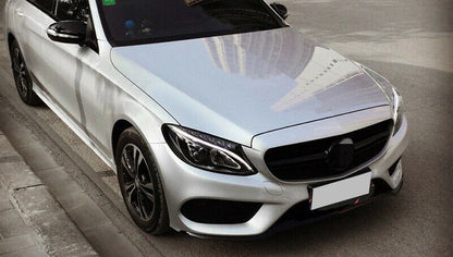 GRIGLIA ANTERIORE MERCEDES CLASSE C W205 2014-2018 MASCHERINA PROFILO NERO ABS