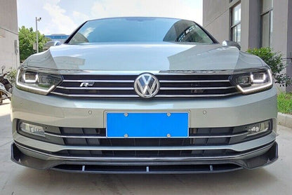 SPLITTER VW PASSAT B8 2016+ LAMA SOTTO PARAURTI ANTERIORE SPORTIVO CARBON LOOK