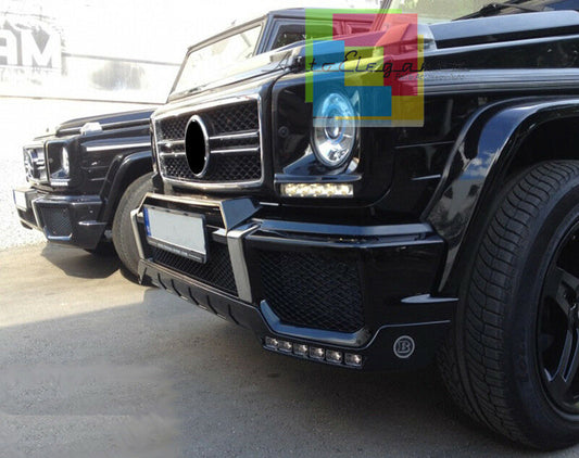 FRONT GRILLE MERCEDES G W463 1990-2012 DESIGN G65 BLACK AMG CHROME EDGE