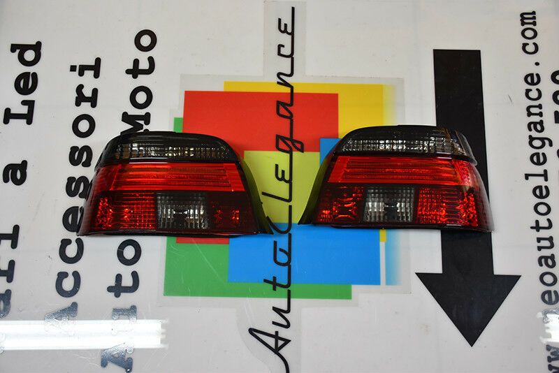 COPPIA FARI POSTERIORI BMW SERIE 5 E39 BERLINA 95-00 FANALI ROSSO / FUME&apos; .-. AUTOELEGANCERICAMBI