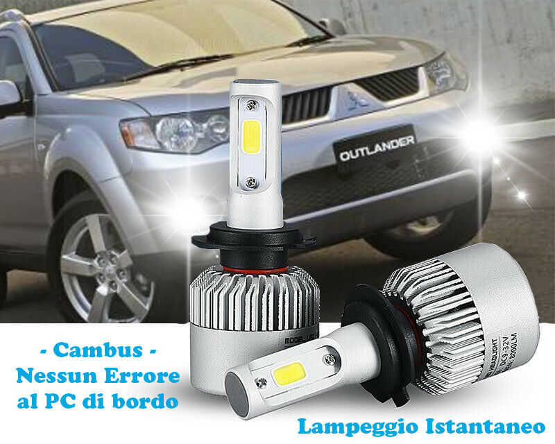 LAMPADE FENDINEBBIA A LED CREE MITSUBISHI OUTLANDER 06-12 CAMBUS BIANCO GHIACCIO