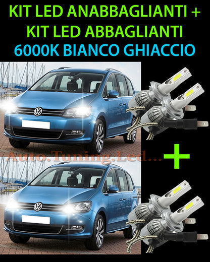 KIT LED LAMPADE ABBAGLIANTI & ANABBAGLIANTI PER VW SHARAN 2010 IN POI -.
