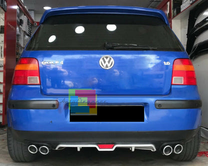 VW GOLF 4 IV 97-04 UNDER REAR BUMPER DIFFUSER FOUR TIP ABS -
