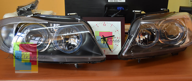 FARI ANTERIORI ANGEL EYES + KIT LED ANABBAGLIANTI H7 BMW SERIE 3 E90 E91 05-11
