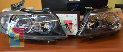 FARI ANTERIORI ANGEL EYES + KIT LED ANABBAGLIANTI H7 BMW SERIE 3 E90 E91 05-11