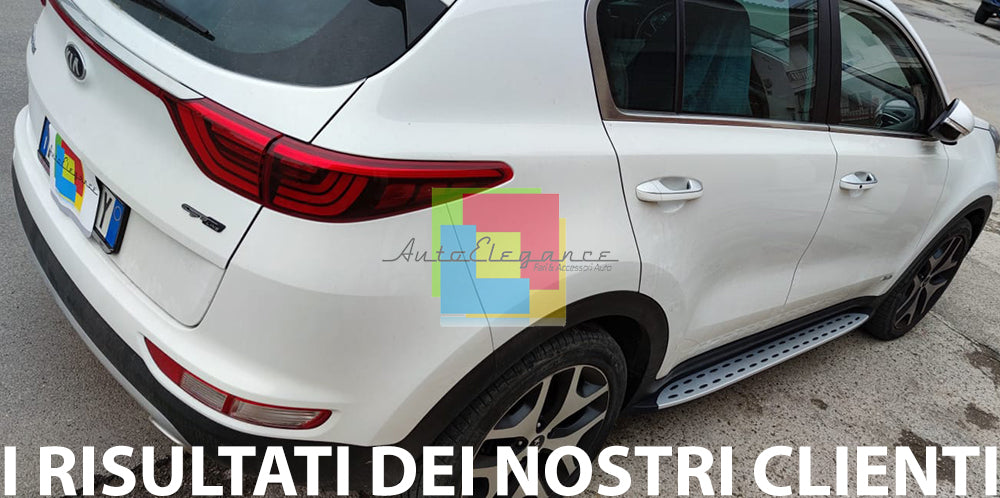 PEDANE LATERALI KIA SPORTAGE 2015+ SOTTO PORTA ACCIAIO INOX E PVC