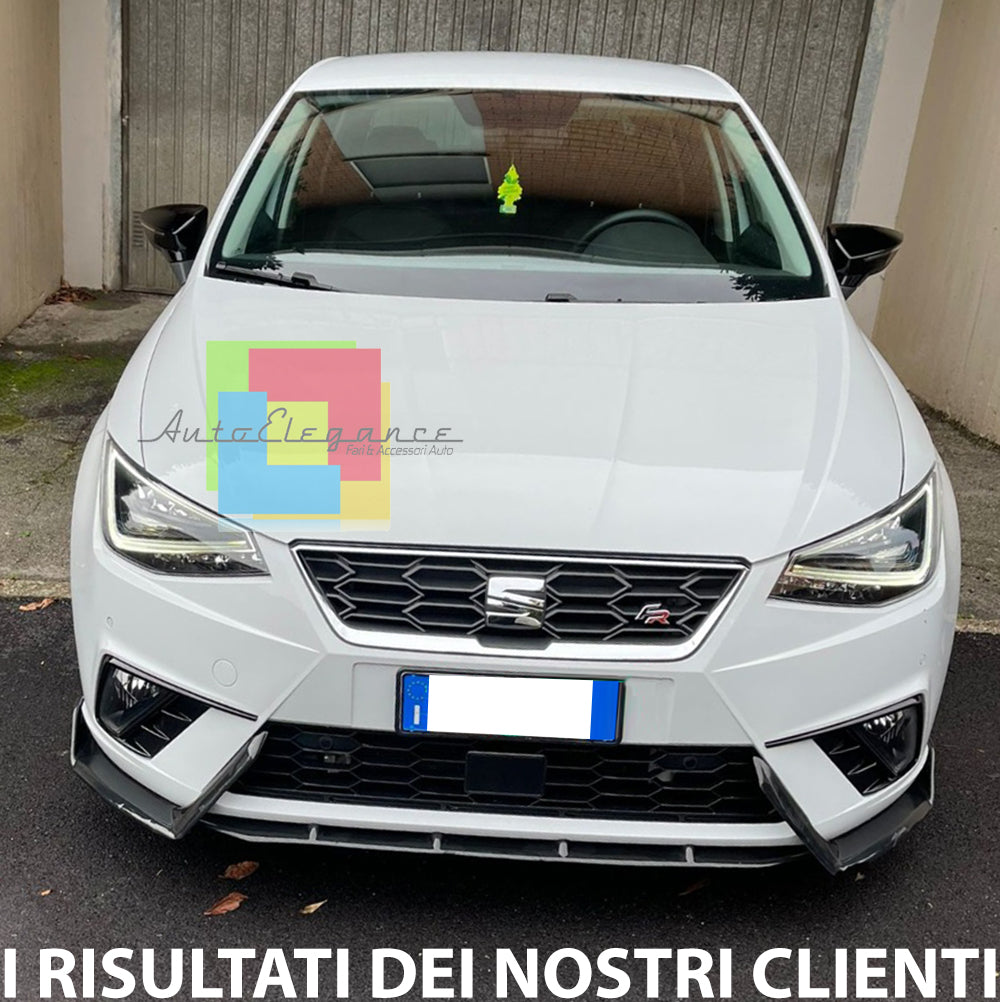 SEAT IBIZA V 2017+ SPLITTER SOTTO PARAURTI ANTERIORE NERO LUCIDO FR LOOK