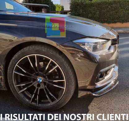 LAMA BMW SERIE 3 F30 F31 STANDARD SOTTO PARAURTI ANTERIORE SPLITTER NERO LUCIDO