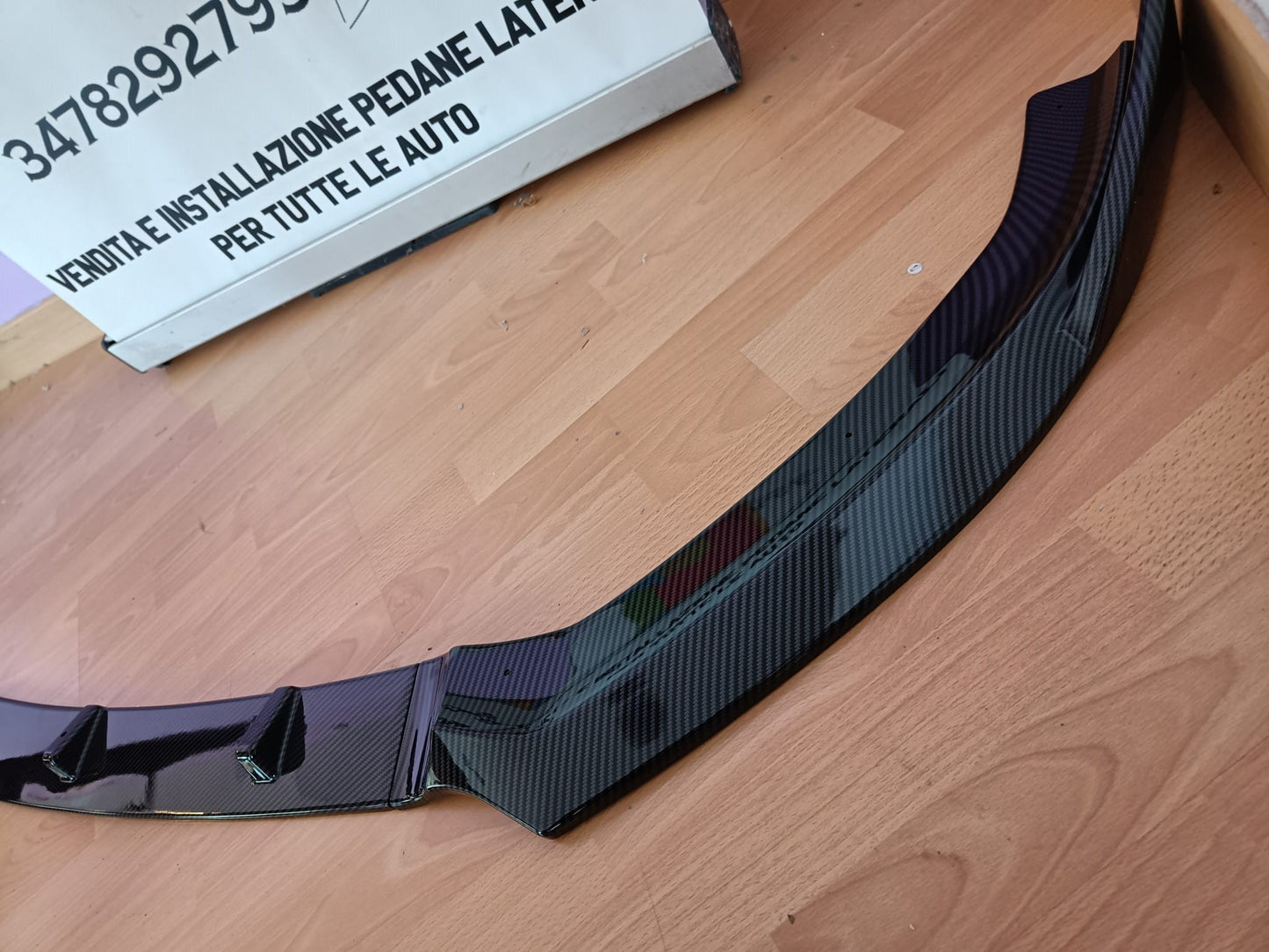 AUDI A3 8V 2017+ SLINE SOTTO PARAURTI ANTERIORE SPLITTER ABS CARBONIO 0286 AUTOELEGANCERICAMBI