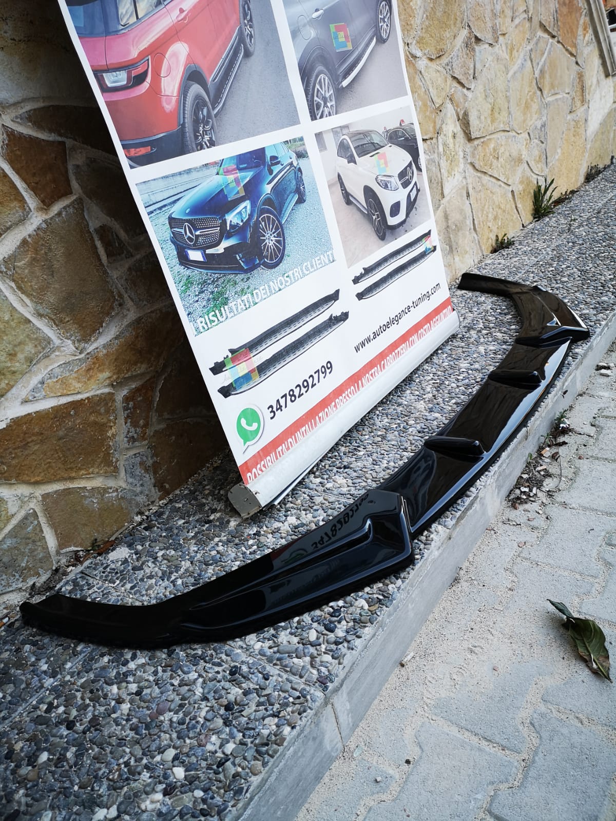 FRONT BUMPER SUITABLE FOR AUDI A6 C8 RS6 2018+ BLACK ABS SPLITTER 0019