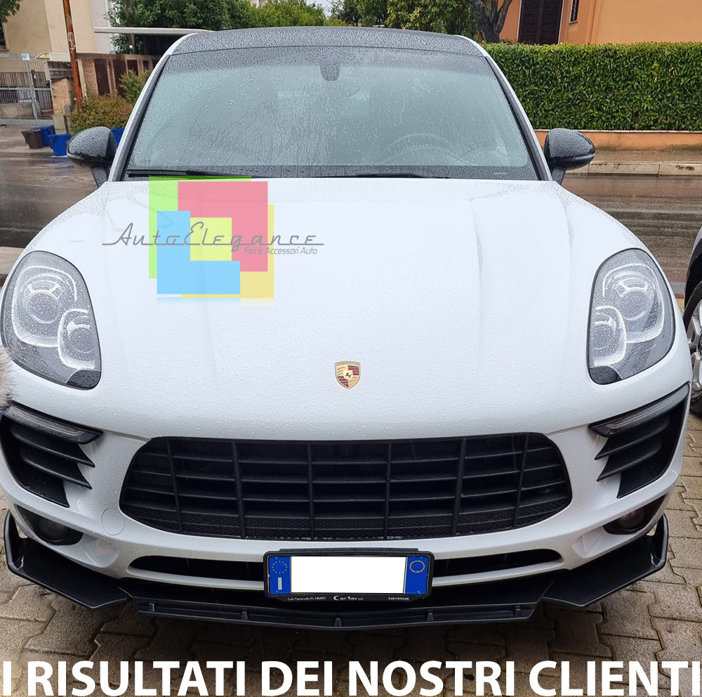 PORSCHE MACAN SPLITTER UNDER FRONT BUMPER GLOSS BLACK BLADE