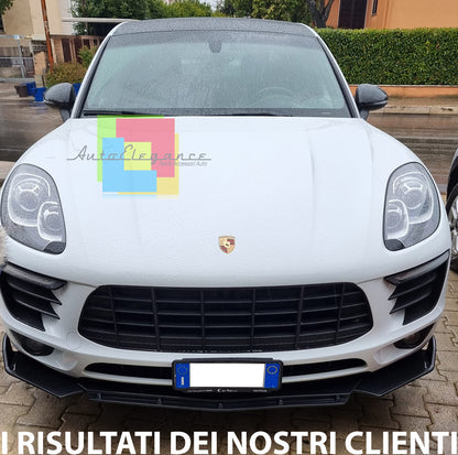 PORSCHE MACAN SPLITTER UNDER FRONT BUMPER GLOSS BLACK BLADE