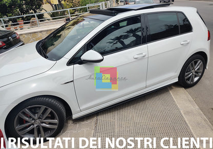 VW GOLF 7 VII dal 2012+ FLAPS SOTTO MINIGONNE ABS / PLASTIC NERO LUCIDO