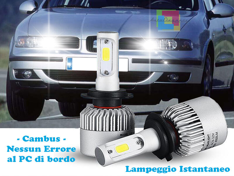 LAMPADE ABBAGLIANTI LED SEAT LEON 1M1 LAMPEGGIO ISTANTANEO 6000K