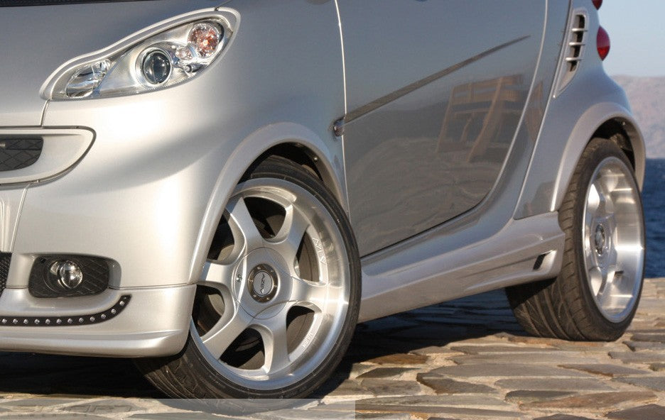 SMART FORTWO 451 SET 4 PIECES SPOILER MUDGUARDS WIDEENED IN ABS