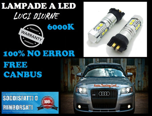 2012+ BMW 3-Series F30  LUCI DIURNE LED PW24W COPPIA NO ERROR EFFETTO XENON AUTOELEGANCERICAMBI