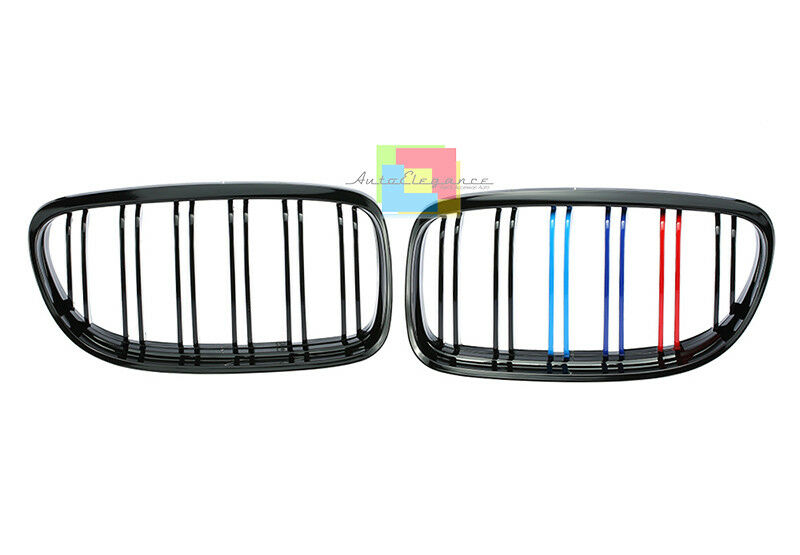 GRIGLIA ANTERIORE PER BMW SERIE 3 E90 E91 2008-2011 LCI DOPPIA LAMA 3 COLORI