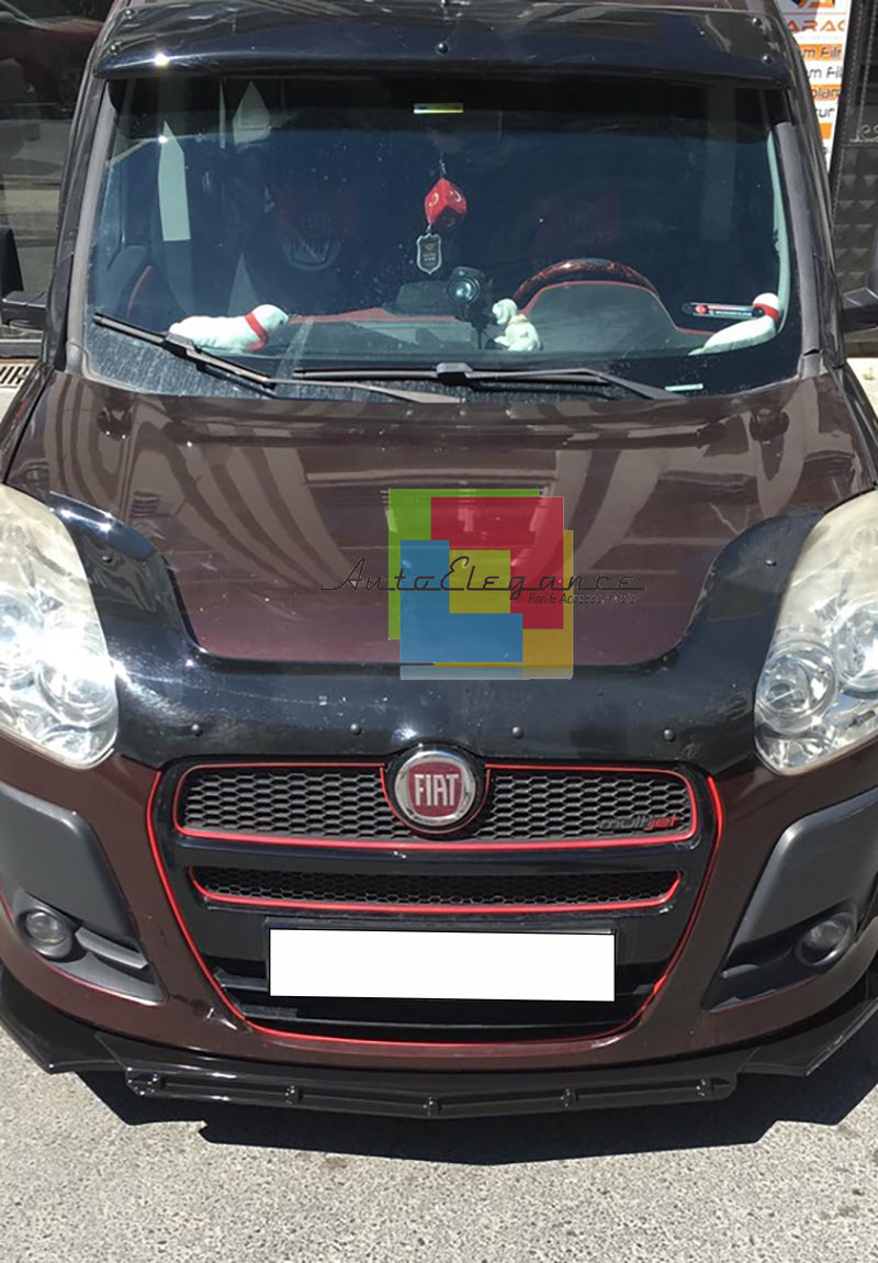SPLITTER FIAT DOBLO 2010+ STANDARD LIP GLOSSY BLACK UNDER BUMPER ABS