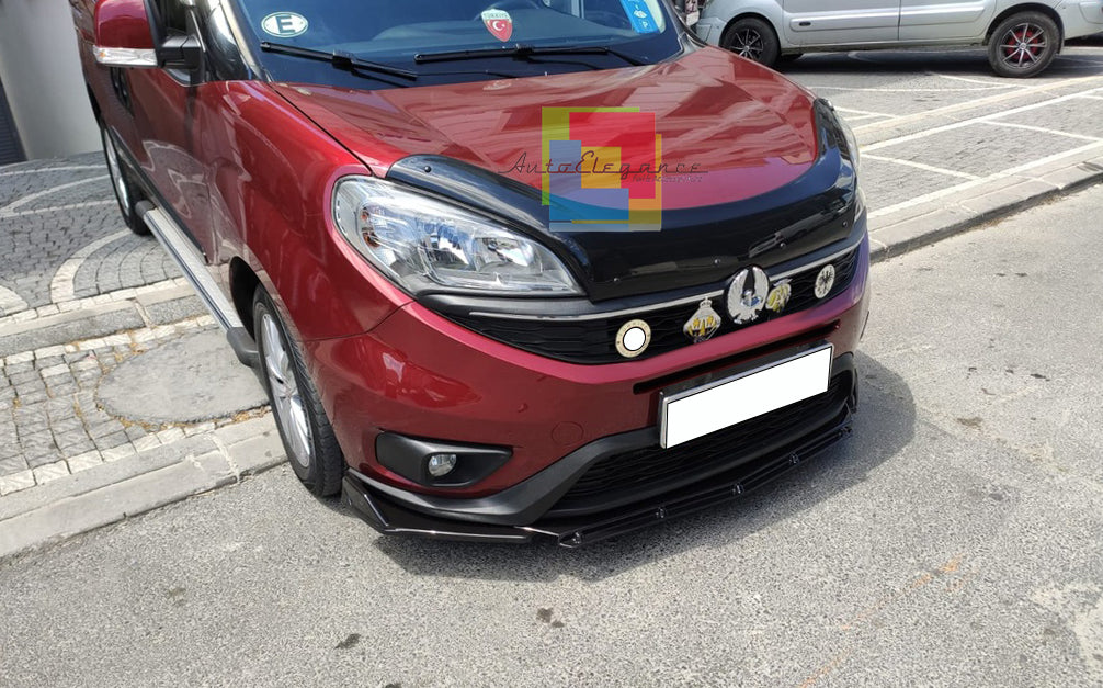 SPLITTER FIAT DOBLO 2010+ STANDARD LIP GLOSSY BLACK UNDER BUMPER ABS