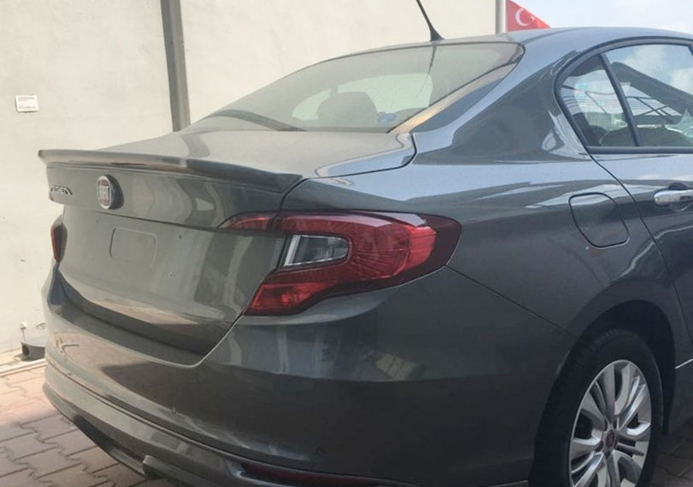 FIAT TIPO SALOON REAR SPOILER ON THE HOOD GLOSSY BLACK IN ABS