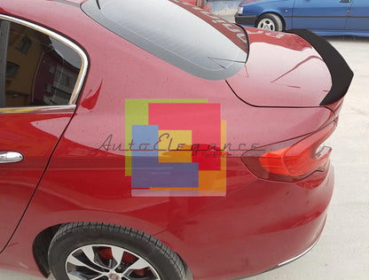 FIAT TIPO SALOON REAR SPOILER ON THE HOOD GLOSSY BLACK IN ABS