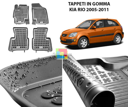 KIA RIO 2005-2011 RUBBER CAR MATS - TOP QUALITY MATS -1-