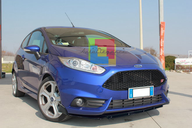 SPLITTER FORD FIESTA LIFT MK7 ST LIP GLOSS BLACK UNDER BUMPER ABS