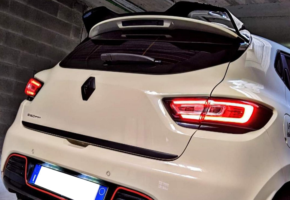 ALETTONE PER RENAULT CLIO 4 IV STANDARD 2012-2018 SPOILER TETTO NERO LUCIDO AUTOELEGANCERICAMBI