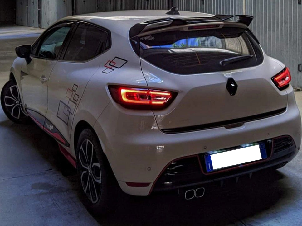 ALETTONE PER RENAULT CLIO 4 IV STANDARD 2012-2018 SPOILER TETTO NERO LUCIDO AUTOELEGANCERICAMBI
