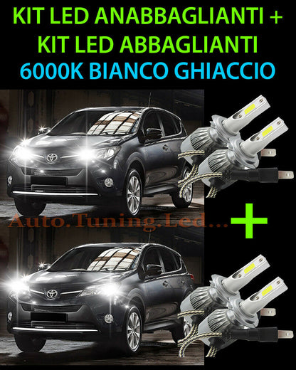 KIT LED LAMPADE ABBAGLIANTI & ANABBAGLIANTI PER TOYOTA RAV4 2012 IN POI -.