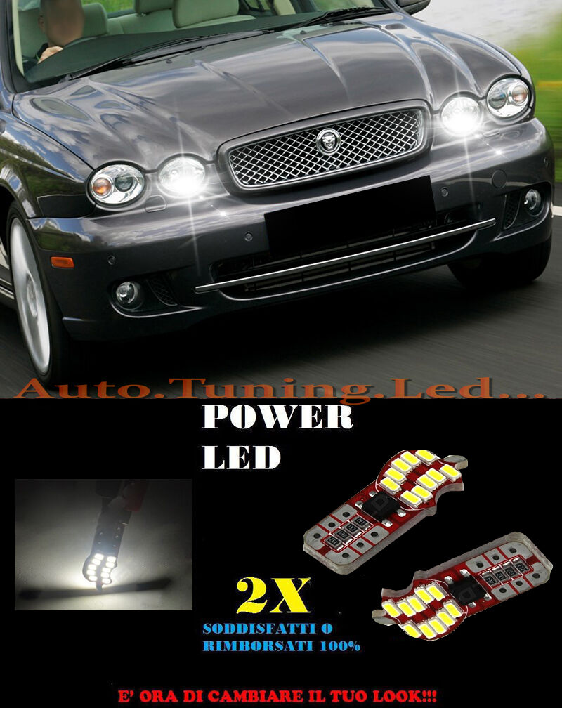 LUCI POSIZIONE JAGUAR X TYPE X-TYPE CANBUS T10 BIANCO 20 LED SUPER QUALITA