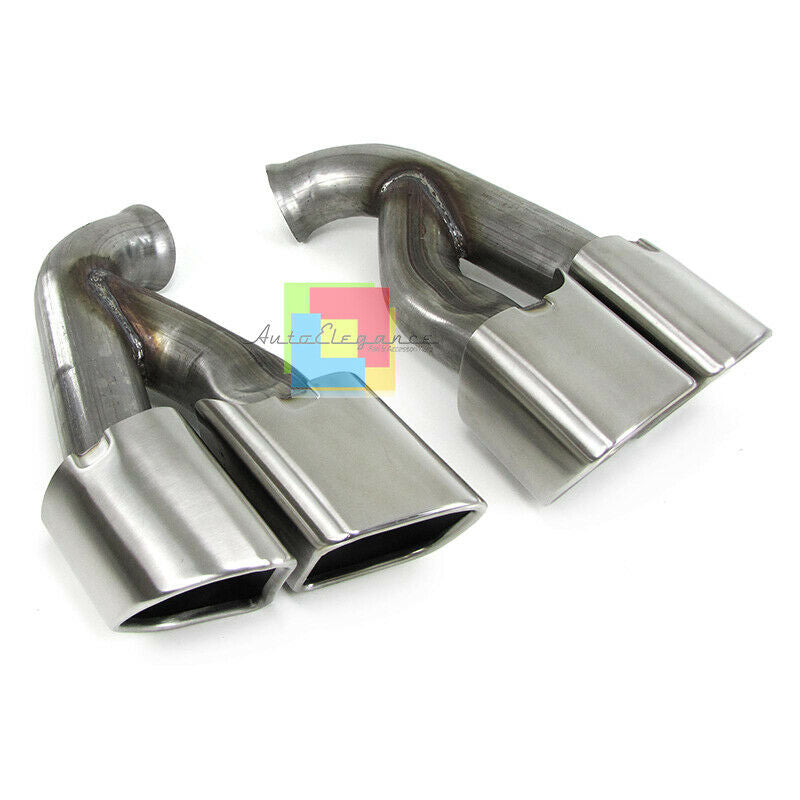 COPPIA TERMINALI DI SCARICO PER PORSCHE CAYENNE 2014-2017 ACCIAIO INOX AUTOELEGANCERICAMBI