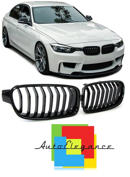 FRONT MUSTACHE GRILLE 3 SERIES F30 F31 F35 M LOOK GLOSS BLACK SINGLE KIDNEY NEWS