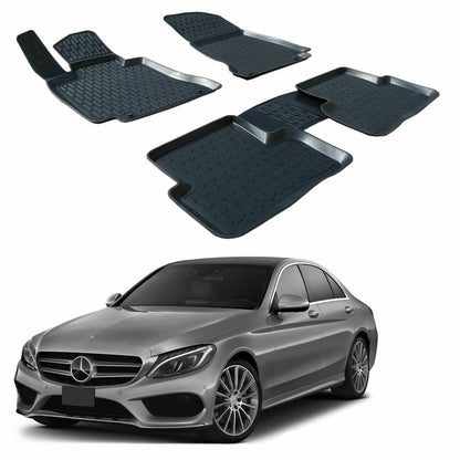 MERCEDES C CLASS W205 RUBBER CAR MATS - TOP QUALITY MATS -1