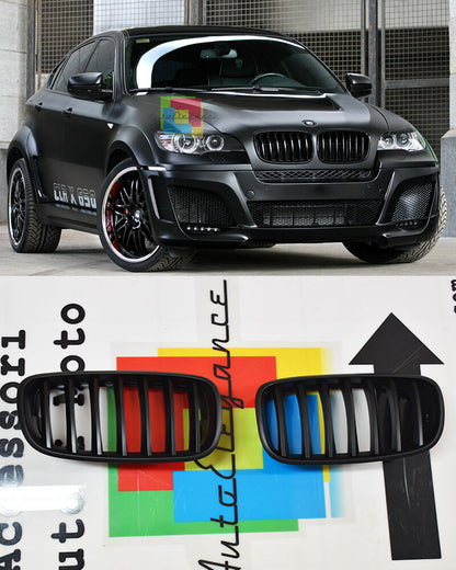 GRIGLIA ANTERIORE CALANDRA NERA LOOK M PER BMW X6 E71 2008+