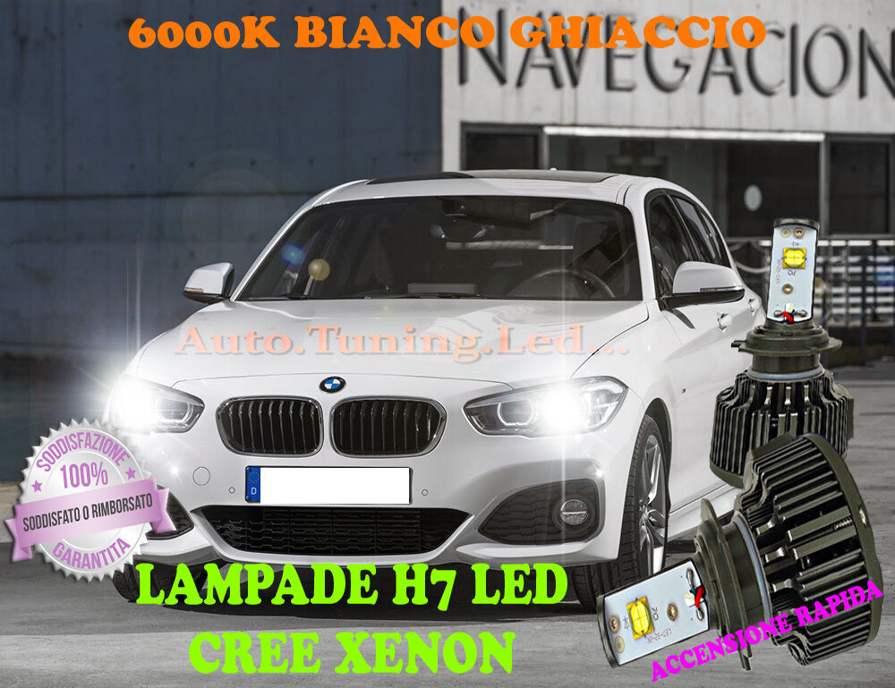 BMW SERIE 1 F20 LAMPADE H7 CREE XENON ANABBAGLIANTE 6000K BIANCO PURO - BMW AUTOELEGANCERICAMBI