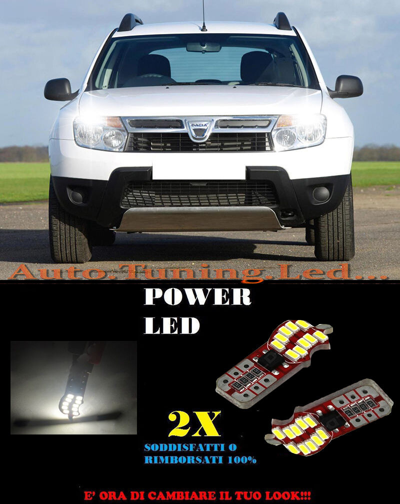 LUCI POSIZIONE DACIA DUSTER 10-13 CANBUS T10 BIANCO 20 LED SUPER QUALITA